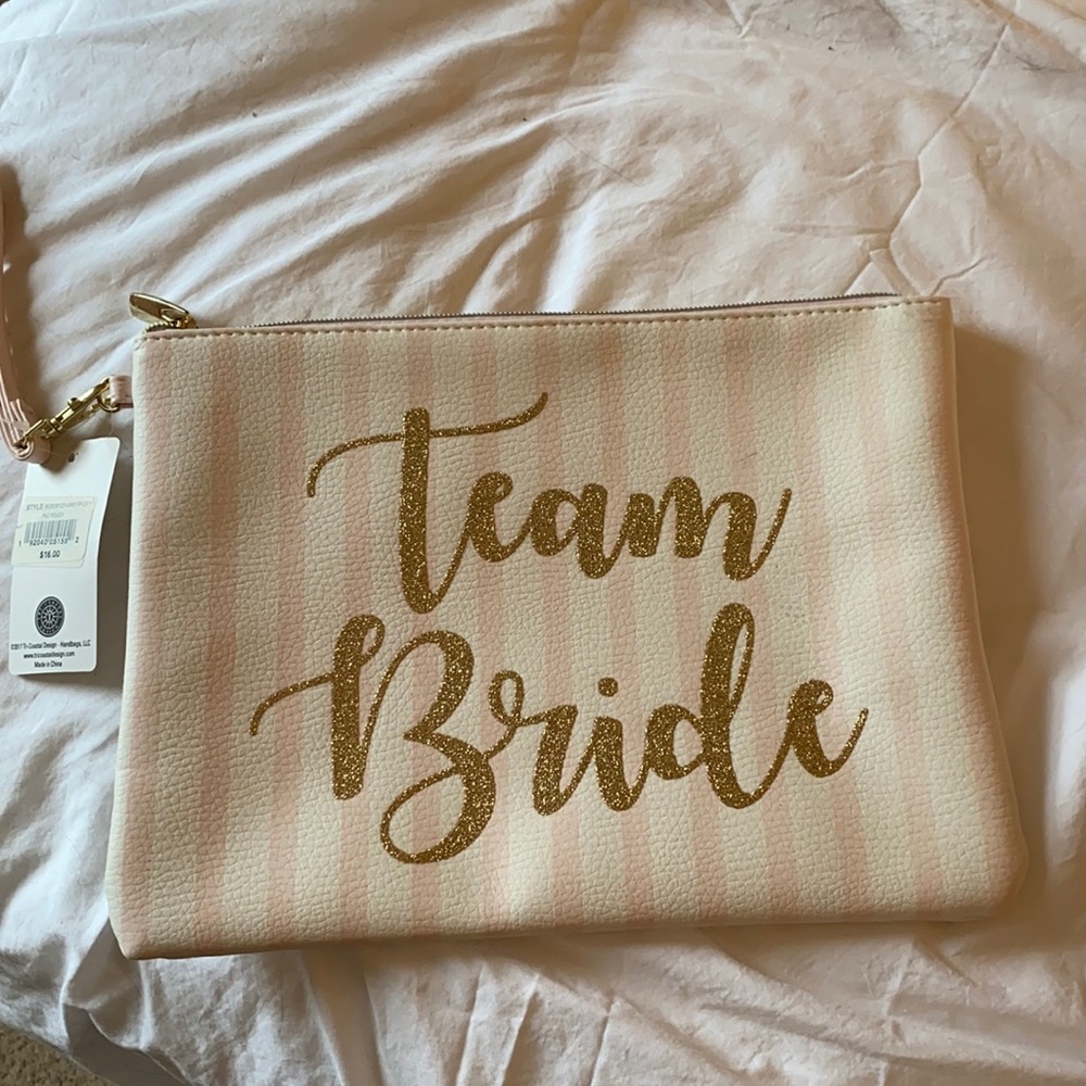 TEAM BRIDE MAKEUP BAG NWT